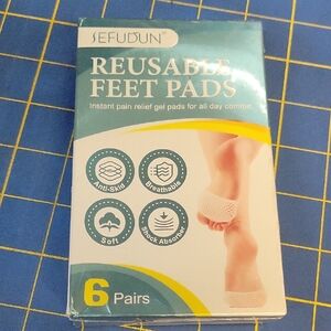 Sefudun Reusable Feet Pads 6 Pairs New Sealed Box